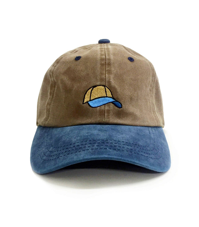 Hat Hat Two-Tone 6-Panel Dad Hat – cotton dad hat with embroidered hat-on-a-hat design, funny dad joke gift, comfortable everyday wear